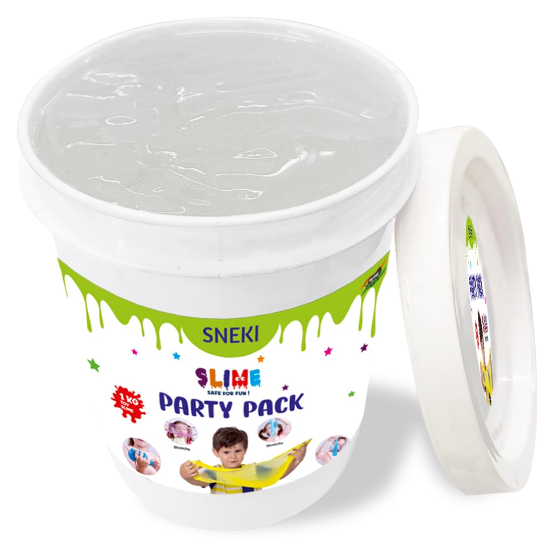 SNEKI (1 Kg Clear Slime) Fruit Scented Big Slimy Slime Gel Jelly Putty Toy Slime Bucket kit Set Toys for Girls Boys Kids Slime Toy Gift