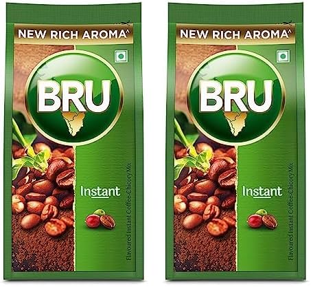 Image of Bru Instant | Aromatic Coffee From South Indian Plantations | Premium Blend of Robusta & Arabica Beans For a Rich Coffee Experience | 200g (Pack of 2)