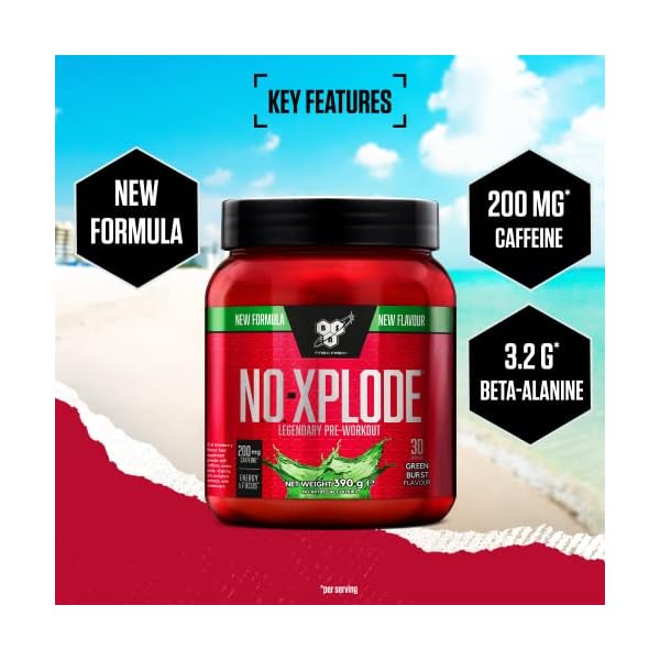 BSN N.O.Xplode Preworkout Powder, Food Supplement with Caffeine