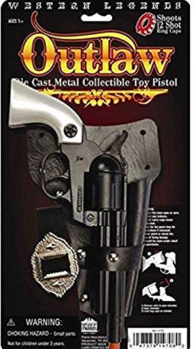 Big Game Toys~Prop Outlaw Pistol Cowboy Toy Cap Gun diecast Pearl Colt 45 Revovler