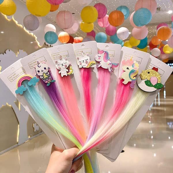 Fashion Alley Rainbow Cloud Unicorn Wig Hair Clips for Girls Hairpins Girls Hair Clip for Kids Baby Hair Accessories Hairpins Return Gifts (2 Piece Win Clip) Multicolor (B0CLH8CV2F) Amazon Price History, Amazon Price Tracker
