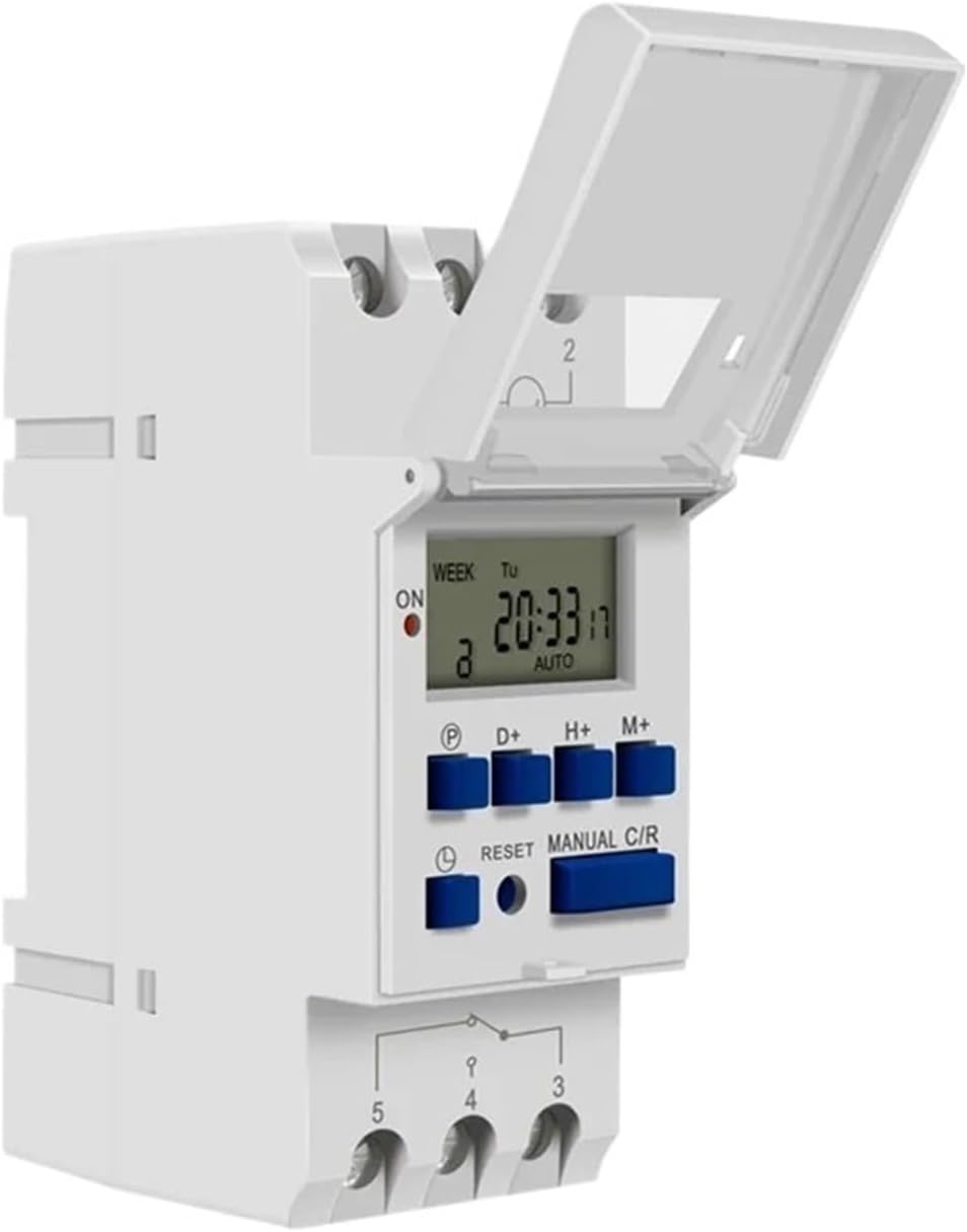 Timer Switch Din Rail Digital TP8A16 Weekly Programmable Electronic Microcomputer 30A 220V 230V 6A-30A 12V AC THC15A