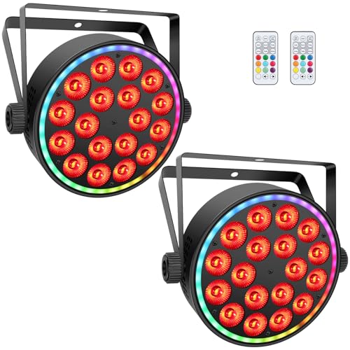 LaluceNatz Stage Par Lights for Party: Dual-Effect Ring LED Surrounded
