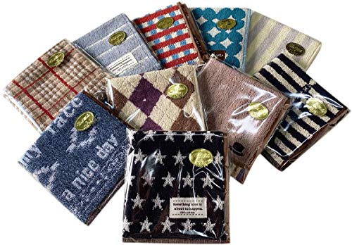 タオルの萩原 おまかせ・メンズ・タオルハンカチ10枚組