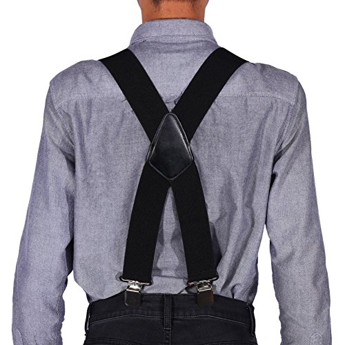 Tirantes anchos elásticos para hombre de los 50MM de las tirantes X forma los apoyos elásticos ajustables del pantalón con los clips del metal