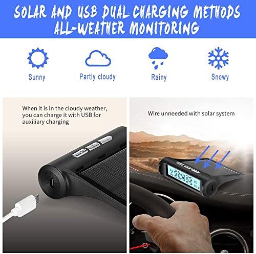 B-Qtech TY-15 Solar Power Tire Pressure Monitoring System Tpms Tire Monitor thumb #2
