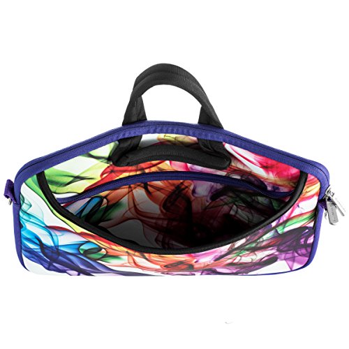 Caseling 13-13.3 Inch Laptop Computer Neoprene Sleeve Carrying Case Bag With Handle, Adjustable Shoulder Strap & Extra Pocket. - Colorful #TOP1