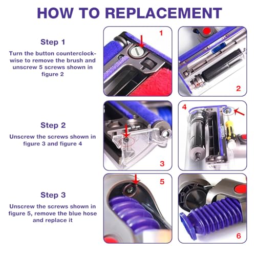 Image of HASTHIP 2Pcs Replacement Kit for Dyson V11 /V10 /V8 /V7 /V6, 1 Hose 1 Screw