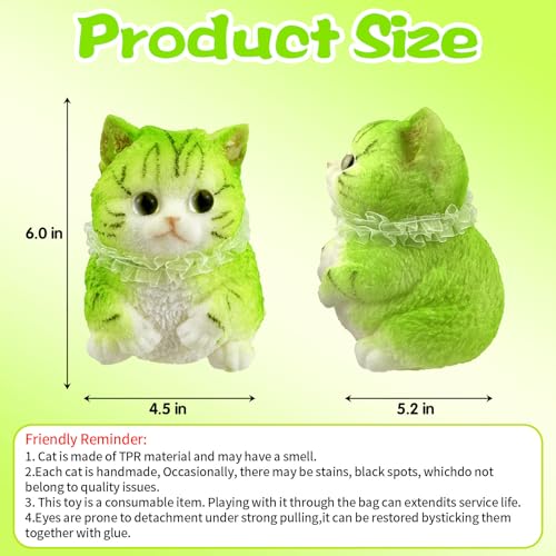 Image of Big Hand Painted Cat Squishy Toys,Large Cute Ultra Soft Kitty Squeeze Fidget Toys for Stress Relief ,Kawaii Squishies Sticky Animal Toys for Adults Kids,Decompression Sensory Balls Toys(PQN