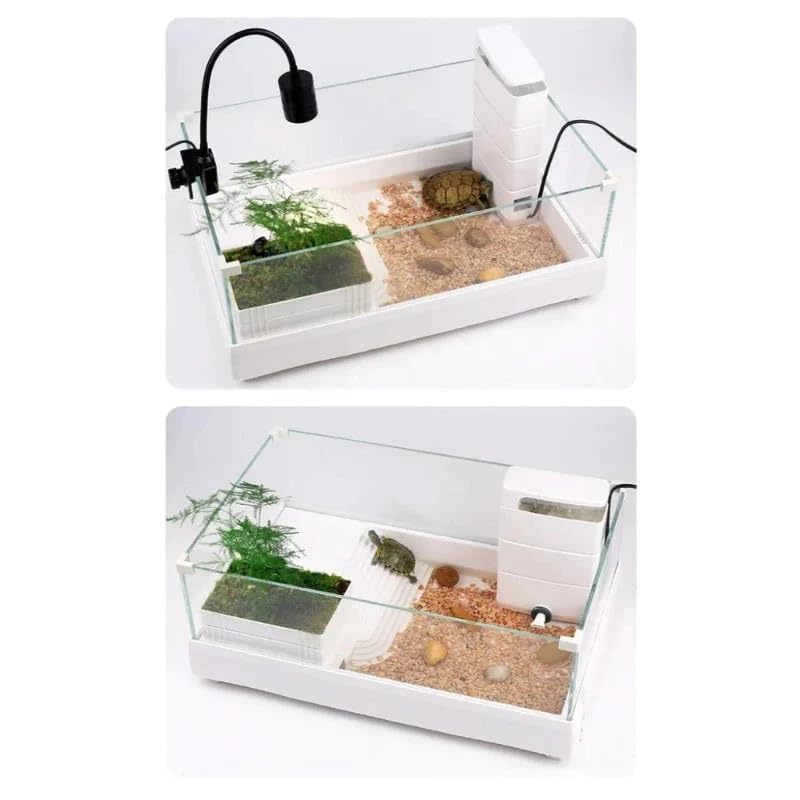 Internal view of Sunsun Xiaoli XN-600 filter showing media compartments