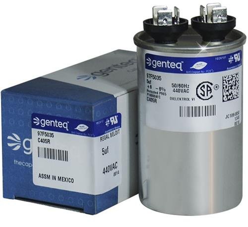 (2-Pack) 5 uf MFD 440 Volt VAC Round Replacement Capacitor GE Genteq 97F5035 Z97F5035 - by Capcom