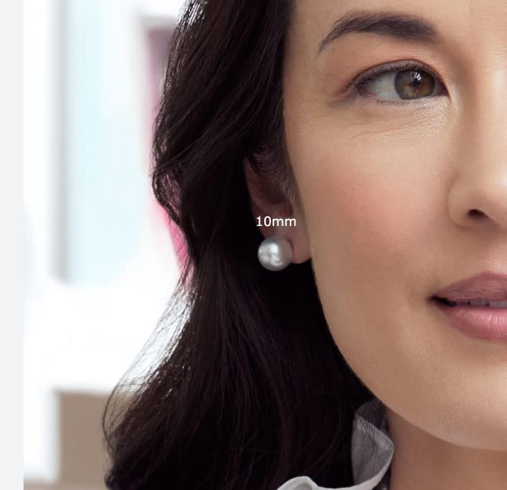 Pearl Stud Earrings for Women,Flat Screw Back Pearl Helix Earrings Cartilage Earrings 316L Surgical Steel Piercing Jewelry Gift(7,8,9,10mm Pearl)4