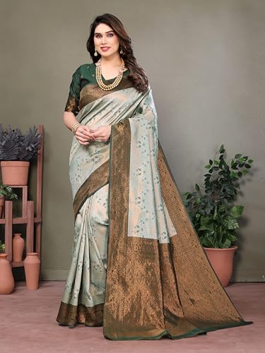 Image of Avantika Fashion Women's Kanjivaram Style Soft Silk Banarasi Sarees With Blouse Piece For Women