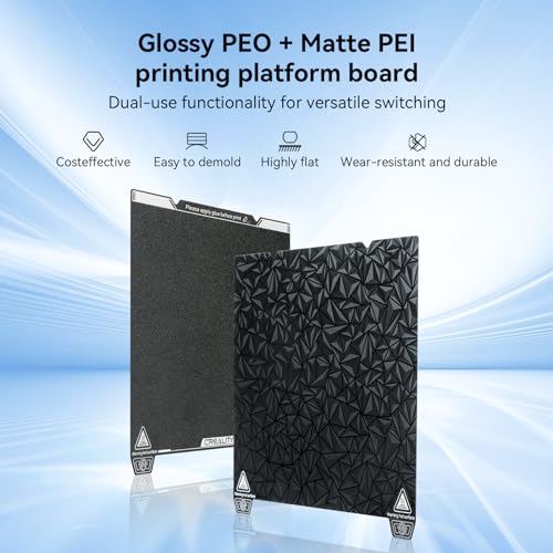 Creality PEI PLATFORM BOARD KIT Ender 3 Build Plate Kit Dual-Sided Printing Platform Board Glossy Peo + Matte Pei Plate Build Surface For Ender 3 V3 Se/Ender 3/Ender 3Pro/Ender 3 V2/Ender 3 S1/S1 Pro 3D Printer 235X235Mm thumb #1