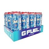 G Fuel Blue Bomber Slushee - Icy Blue Raspberry Slush Energy Drink Inspired by Mega Man, 16 oz can,