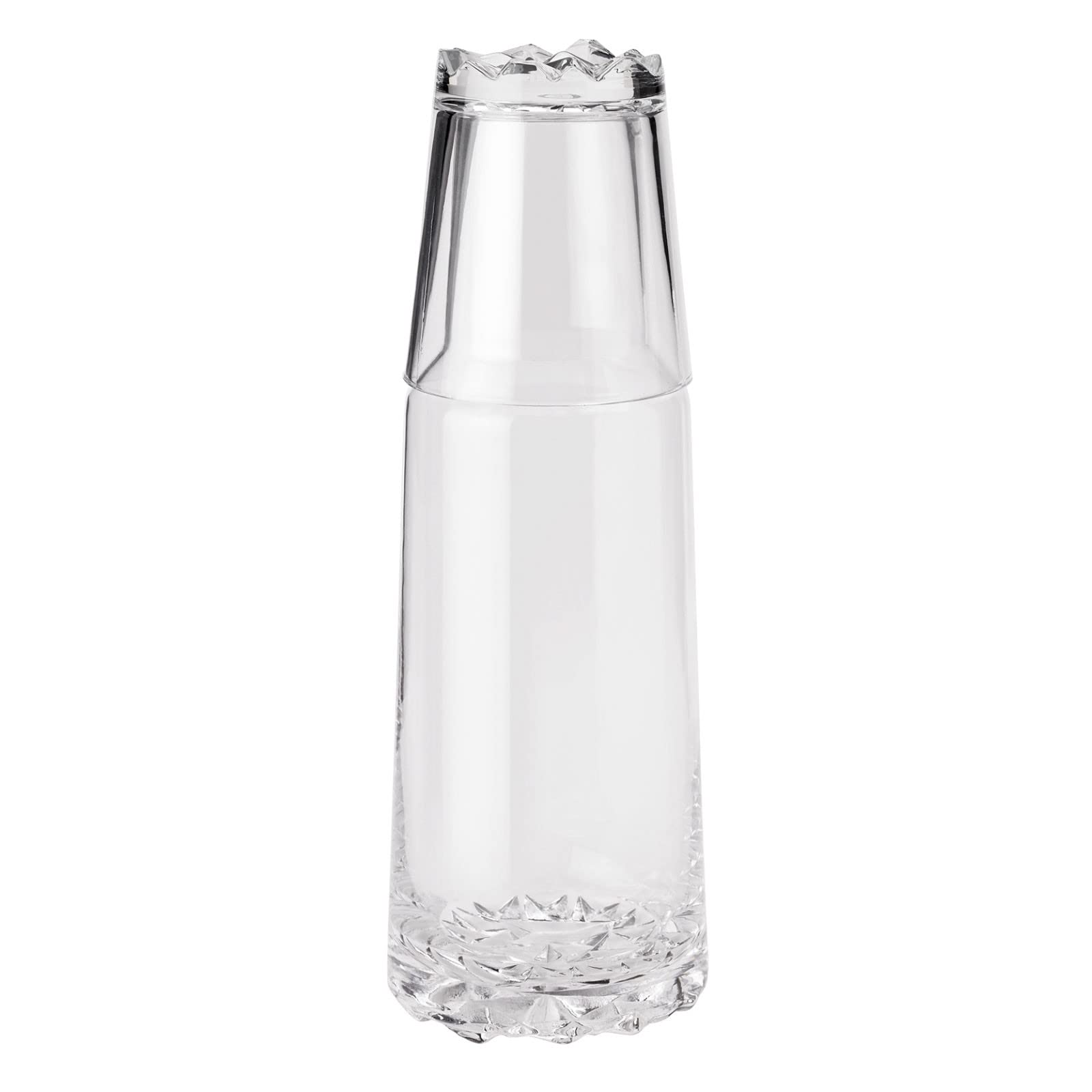Stelton Carafe Glacier con Vaso para Beber, Jarra de Agua, Jarra, Vidrio Transparente 1 L