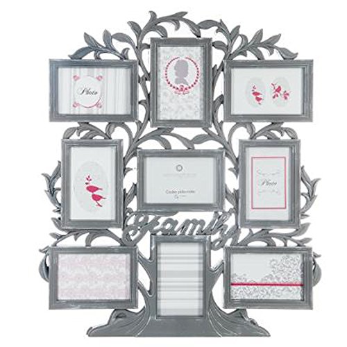 Atmosphera Créateur d'intérieur - Pêle-Mêle 9 Photos Arbre 60cm Gris