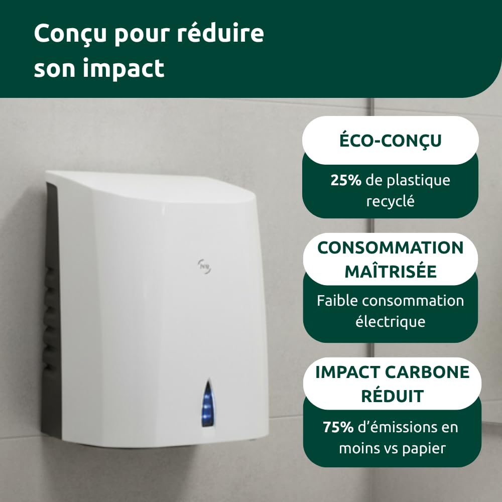 JVD - Sèche-Mains Sup'Air Blanc - Matériel Professionnel