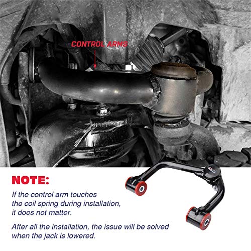 Ksp 2-4Inch Upper Control Arms Compatible With Ford F-150, Suspension Kits Tubular Black Arms Alignment Lift 2 To 4” For 2004-2020 F150, Replacement Factory/Stock Suspension Arms, 2Nd Generation #TOP4
