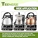 TEENGSE 2PCS Gas Ring Reducer, Cast Iron Flat Pot Rack, Coffee Pot Support Ring Gas Cooker, Coffee Moka, Espresso Maker