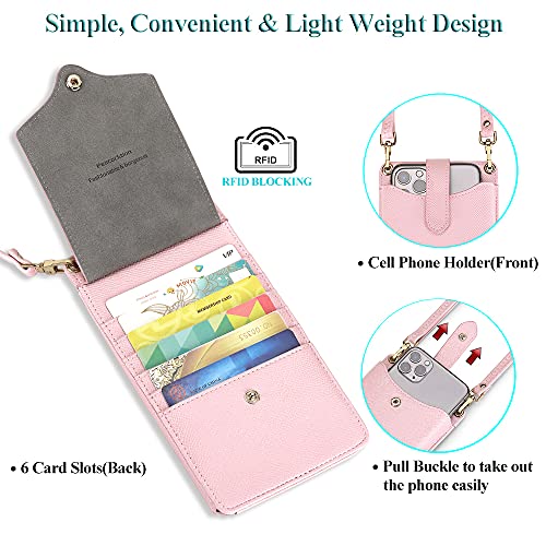 Image of Peacocktion Small Crossbody Cell Phone Purse for Women, Lightweight Mini Small Crossbody Bags for Women with Card Slots
