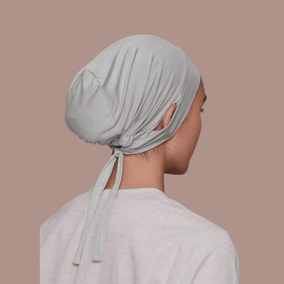Qianmome 4 Pieces Jersey Drawstring Women Under Hijab Cap With Ear Hole Inner Hijab Cap - Image 2