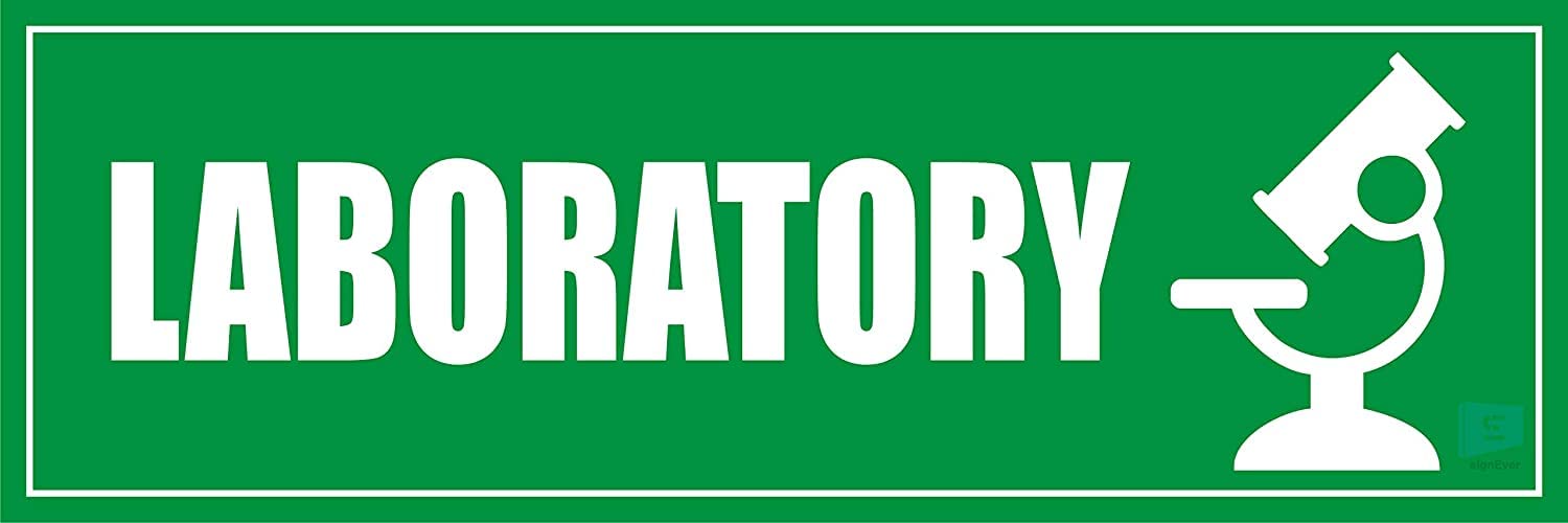 BIRD'S MIND Sign Board Laboratory For Hospital Clinic Shops Office Stores School Factory Garden Signage Business Commercial Sign Board Lab Logo Green (L x H 12 x 4 Inch)