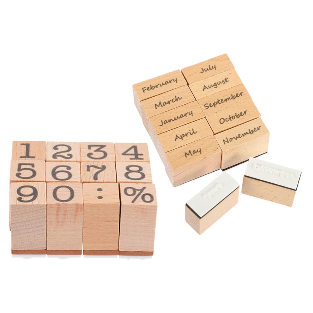 Angoily 8 Juegos Madera Decorativos Scrapbooking Mes y Manualidades y Tarjetas