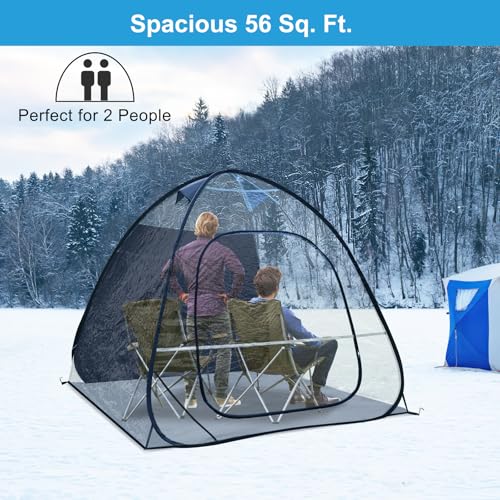 Carpa deportiva UNP para 3 personas con PVC transparente miniatura 3