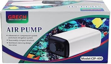 Grech CIP-400 Aquarium Adjustable Dual Outlet Flow Air Pump, Up to 100 gallons