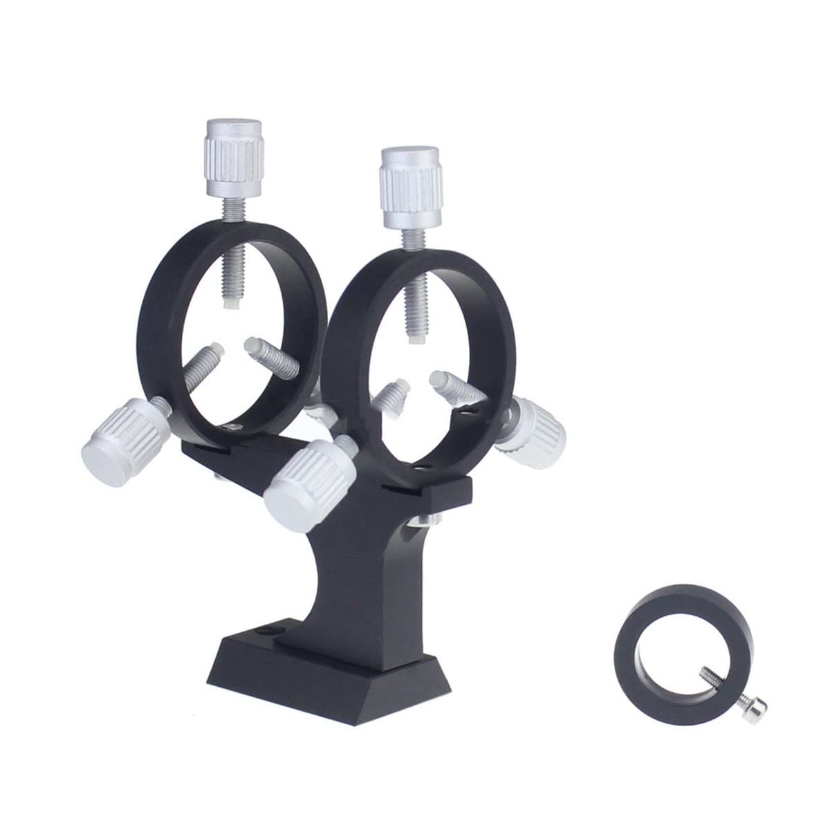 Soporte de puntero ajustable de doble anillo para telescopio astronómico 7