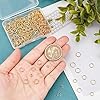 AHANDMAKER 320 pièces Anneaux de saut ouverts en acier inoxydable doré, 4 tailles d'anneaux de saut ouverts plaqués or 24 carats pour la fabrication de bijoux, 4/6/7/8 mm #2