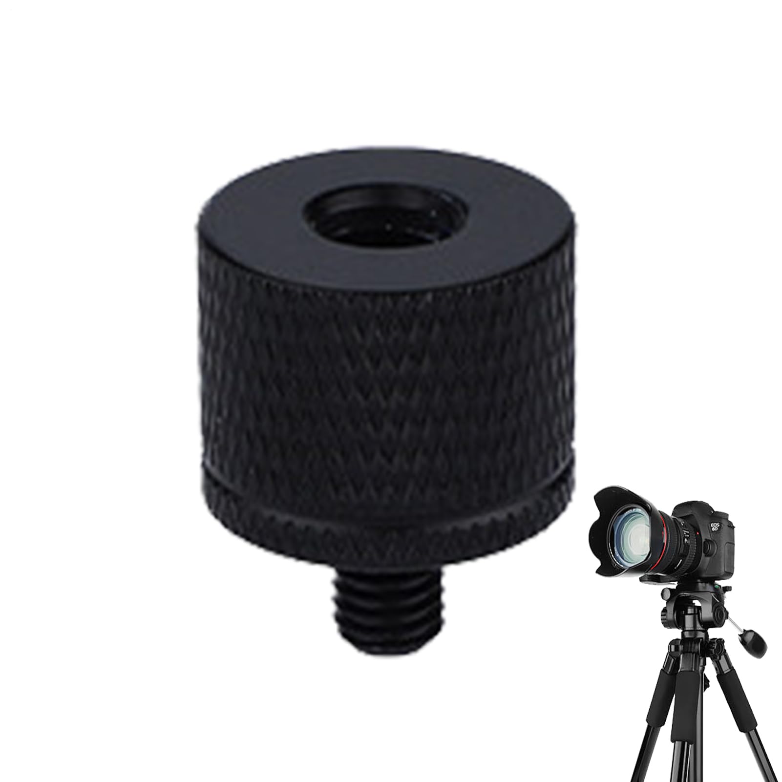 2 Stück Kameraschraube Adapter | Stativ Stand Nut 1/4 Buchse auf M5 M6 M8 Tragbarer Konvertierungsstecker von Mutter für Mikrofonständer für professionelle Hobbyisten, Schwarz