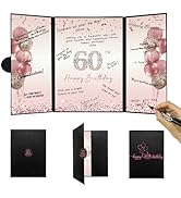 3pcs 60th Birthday Decorations Boxes For Men Women, Black Gold Happy 60 Birth