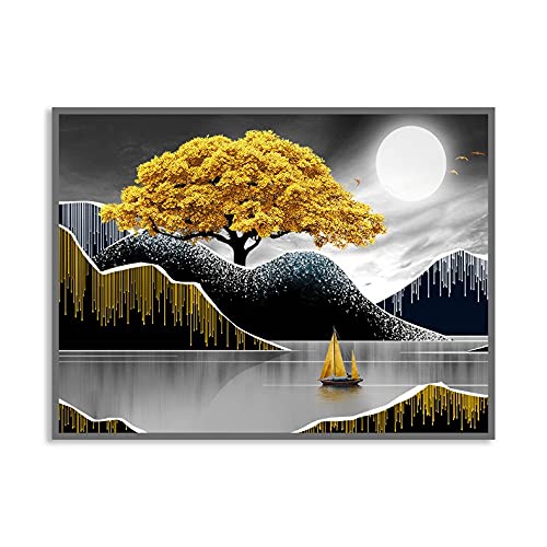 Kits full drill arbre de la lune pour combler un grand mur vide avec une broderie géante