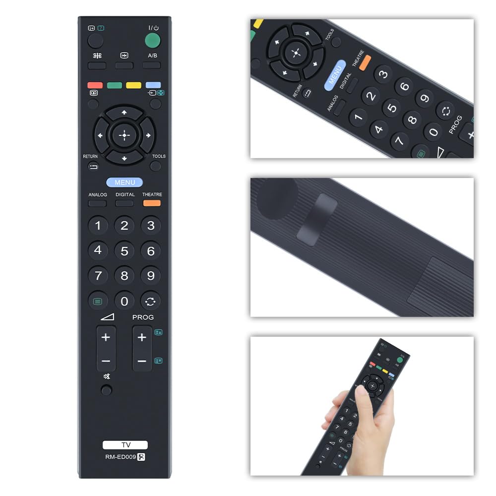 TCNOUMT Replacement Sony RM-ED009 Remote Control Compatible for Sony Bravia Smart LCD TV KDL-20S3060 KDL-32U3000 KDL-32V4000 KDL-37P3000 KDL-37P3020 KDL-40D3500 No Setup Required - Image 2