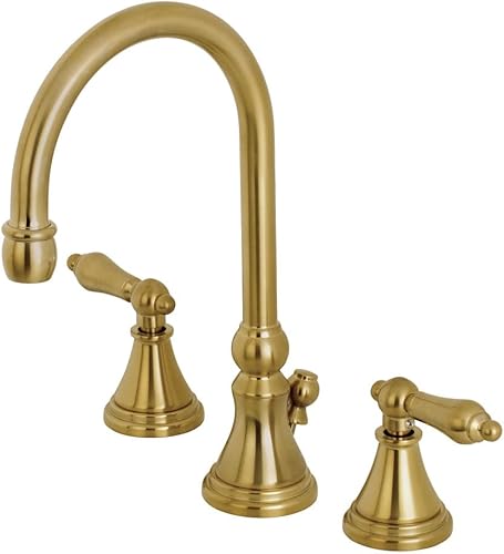 Kingston Brass KS2980AL Governor - Grifo de baño generalizado, 6-12 pulgadas, negro mate
