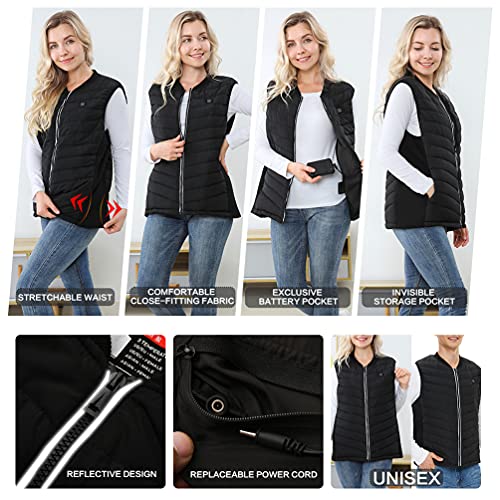 Heated Vest for Men Women, USB Rechargeable Electric Heating Vest with Battery Pack Included4