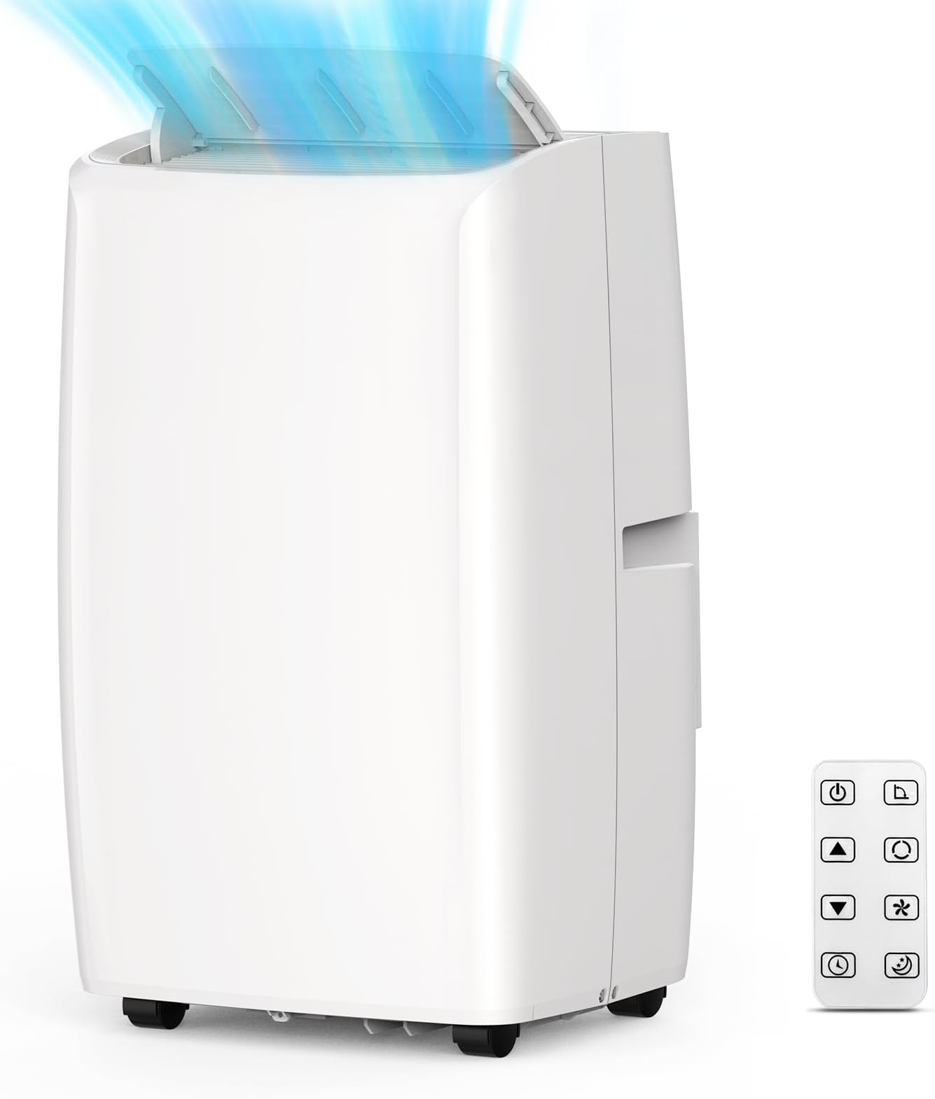 Portable Air Conditioner 14000Btu, Air Conditioner Floor Unit for Room 450-700 Sq Ft Air Conditioning, 4 in 1(Cool/Fan/Dry/Sleep), LED Display, Auto Swing, Window Kits Included, White