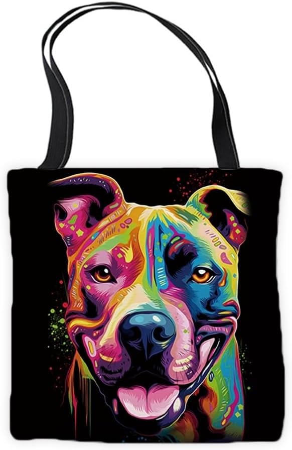 Cute Black and Tan Coonhound Dog Tote Bag Pet Animal Face Head Commuter Bag for Shopping Work