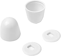 Vista 4 de 32 tapas universales para tornillos de inodoro, tapas redondas de plástico para tornillos de inodoro con arandelas para una fácil instalación, tapas