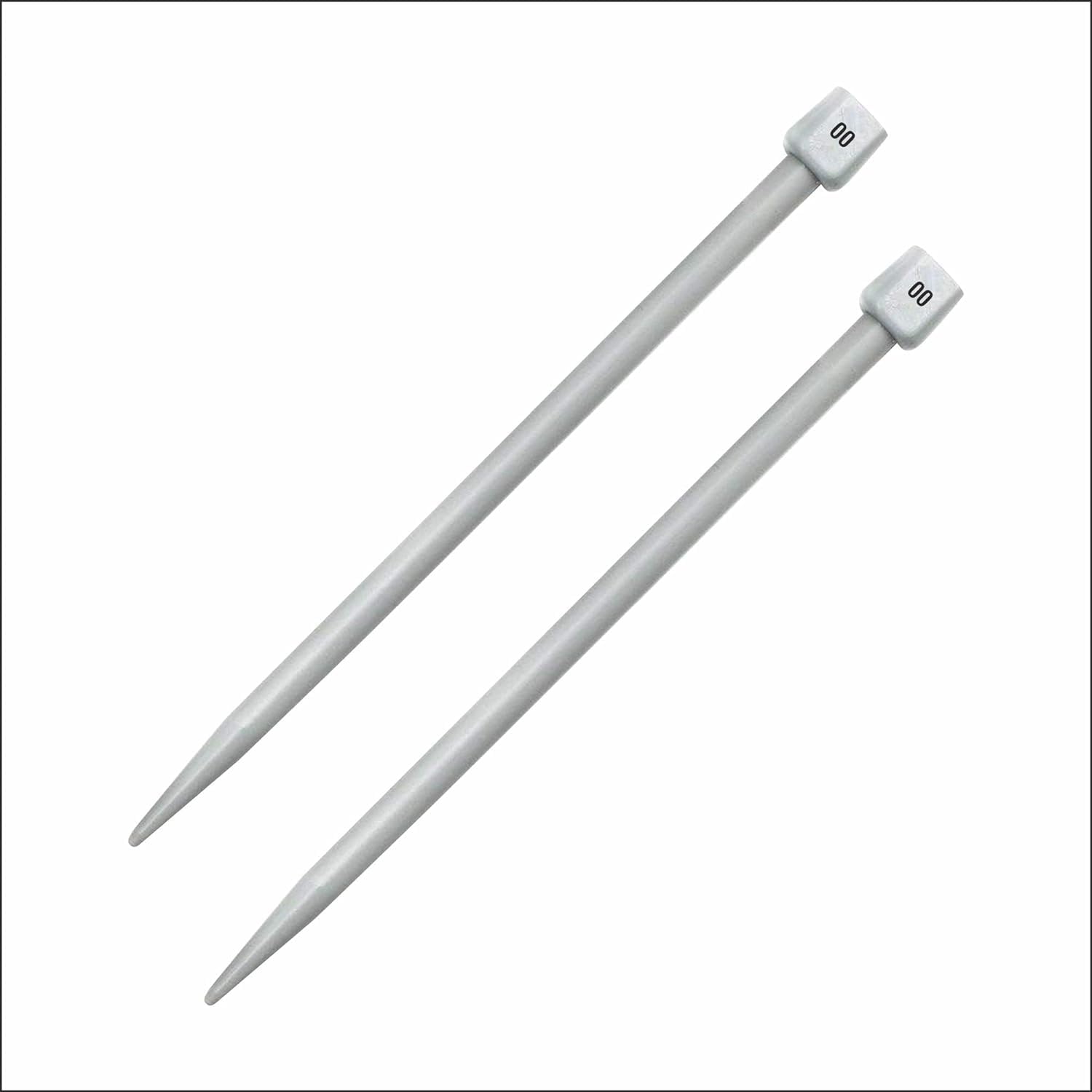 Zeniso® Knitting Pin - Plastic, Crafting Knitting Weaving Pins, Round Blunt Yarn Needles, Used for Sweaters, Scarves, and Woolen Fabrics - Pack of 2, (Size: 00 No. / 9mm - Flat Knob - 12" / 30cm)-image-33
