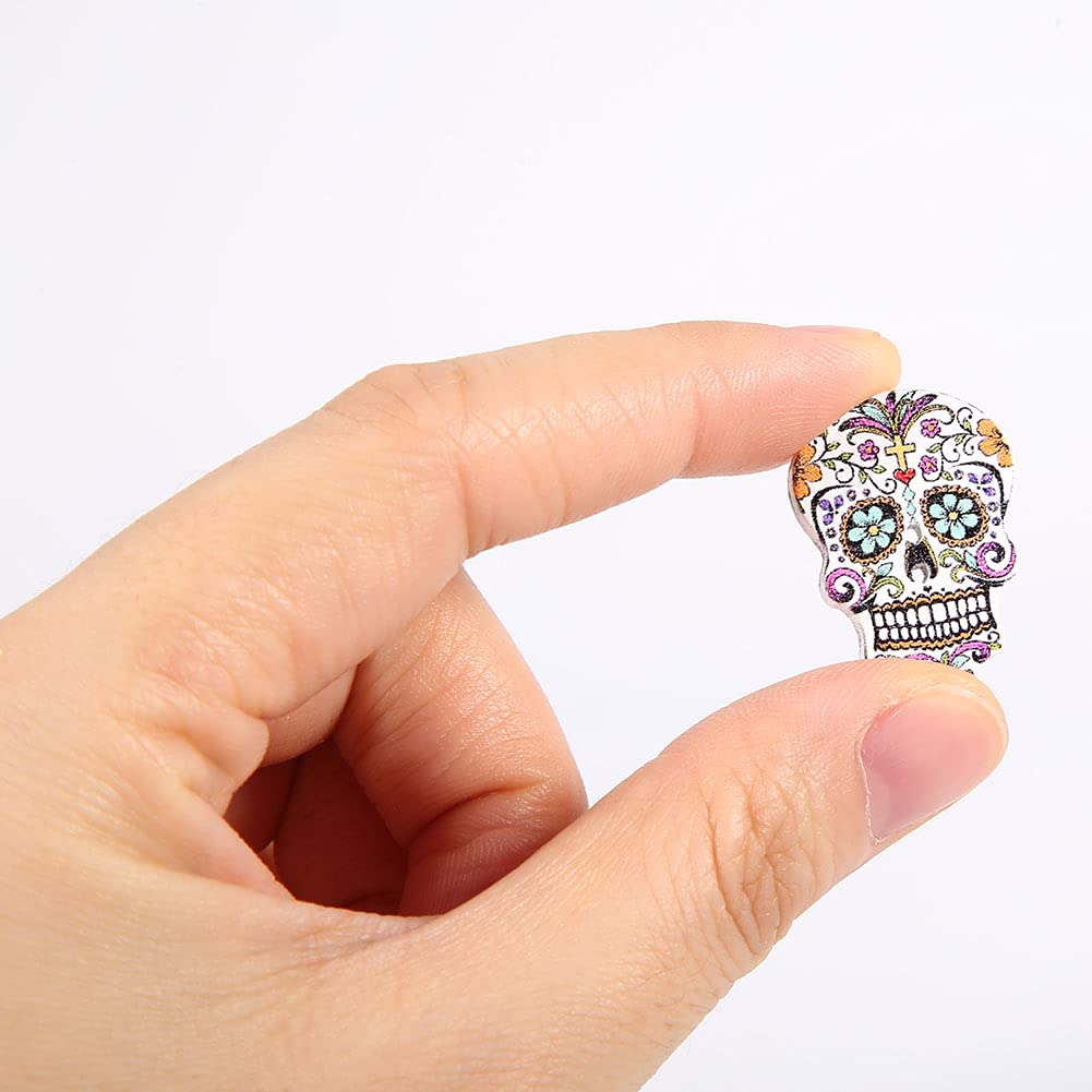 50st Houten Schedel Knoppen, Schedel Prong Knoppen Hoofd Bot Knoppen Lederen Craft Decoratie, DIY Crafting Projecten Kleding Decoratie Accessoires(Gemengd 1 50st Houten Schedel Knoppen, Schedel Prong Knoppen Hoofd Bot Knoppen Lederen Craft Decoratie, DIY Crafting Projecten Kleding Decoratie Accessoires(Gemengd 1