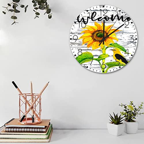 Horloge murale en bois rustique de 38 cm, objet de décoration - 4
