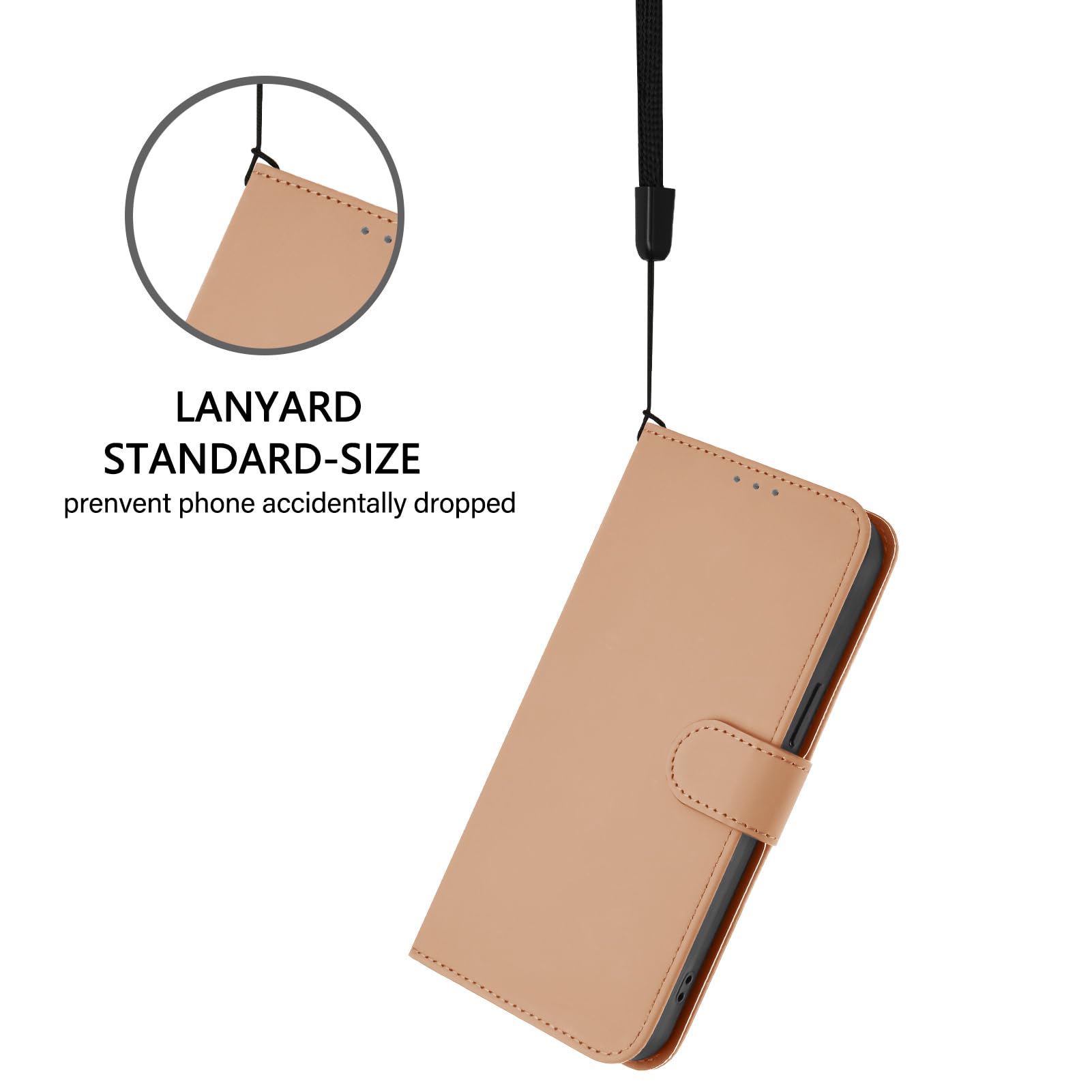 Funda De Cuero Con Tapa Tipo Billetera Con Ranura Para Tarjetas