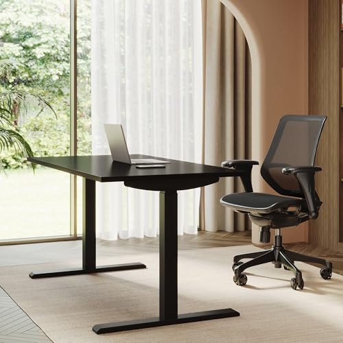Image of Realspace Magellan 60 inch W Pneumatic Height-Adjustable Standing Desk, Espresso