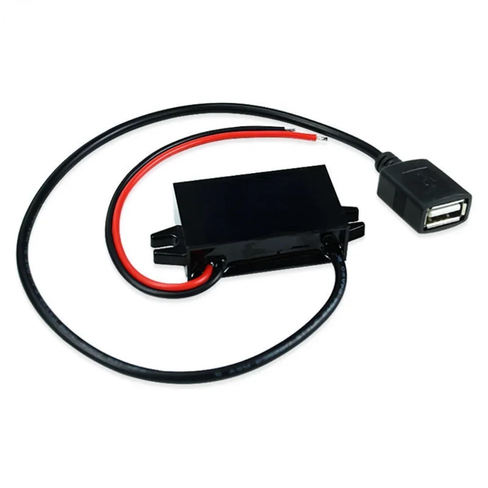 12V 24V 36V 48V 60V 72V Buck na 5V 3A USB DC, adapter ładowarki do telefonu samochodowego i motocyklowego 11V-90V (kolor: Pojedyncza kobieta, rozmiar: 11V-90V na 5V 3A)