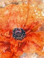 Watercolor Orange Poppy Flower Lined Journal Composition Book: 160 Pages, Lined Journal Paper, School Exercise Book 1722714255 Book Cover