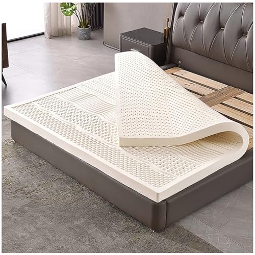 Este colchón de látex Natural orgánico, Transpirable y cómodo, de 7,5 cm de Grosor, Duradero y Que no se deforma fácilmente, con cubrecolchón de Espuma viscoelástica, de 3 Pulgadas, 160 x 22