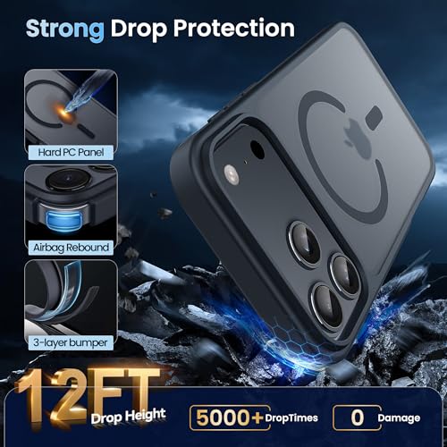 Image of CACOE Magnetic Case for iPhone 17 Pro Max 6.9 inch, Matte Black